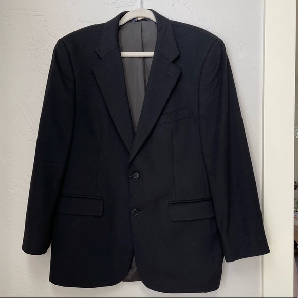 Brooks Brothers‎ 2 Buttons 346 Black Wool Blazer/ Sport Coats Size: 41R